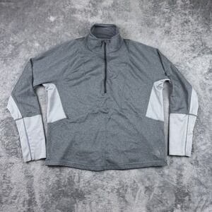 The North Face Flash Dry Active Jacket Womens XL Gray 1/2 Zip Thumbholes Outdoor